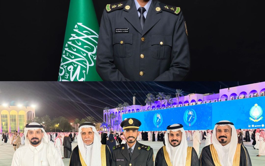 العطاوي يحتفل بتخرجه من كلية الملك خالد العسكرية