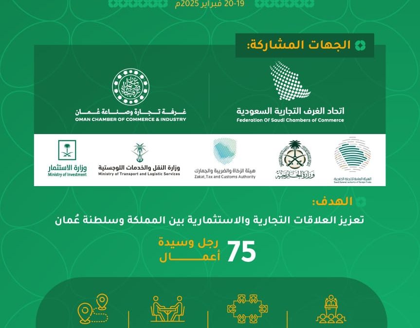 انطلاق ملتقى الأعمال السعودي العُماني الأربعاء المقبل بمسقط