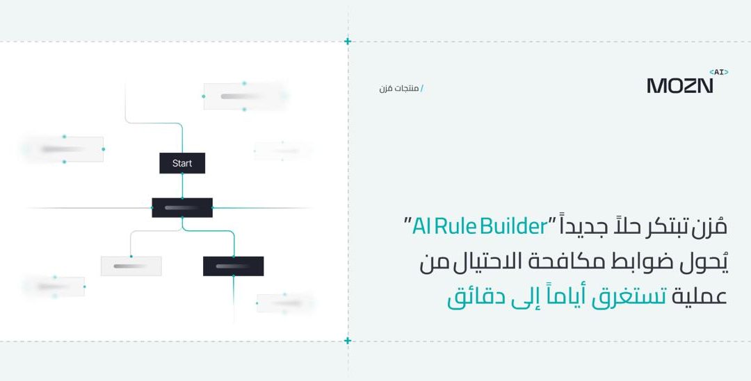 التقنيــــة الأولى مـــــن نوعــــها في المنطقــــــة «مُزن» تبتكر حلاً جديداً «AI Rule Builder» يُحول ضوابط مكافحة الاحتيال من عملية تستغرق أياماً إلى دقائق