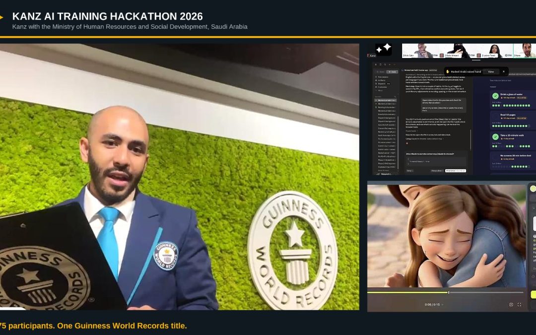 A Vision 2030 Milestone: Kanz and Saudi Arabia’s Ministry of Human Resources and Social Development Break a Guinness World Record With 14,075 Users in 170 Countries in One AI Lesson