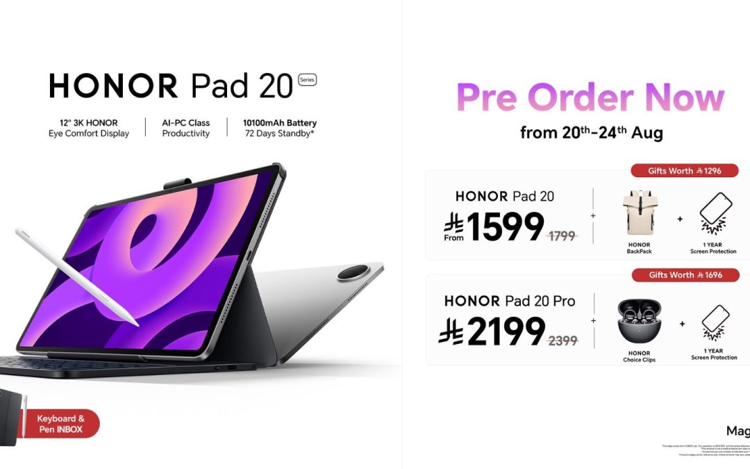 HONOR LAUNCHES HONOR PAD 20 WITH A 3K DISPLAY AND 10,100mAh BATTERY, BUILT FOR LEARNING, CREATIVITY AND ENTERTAINMENT